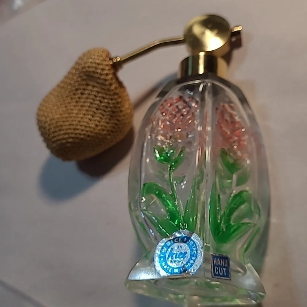 Women's Vintage I. W. Rice Hand Cut Perfume Bottle